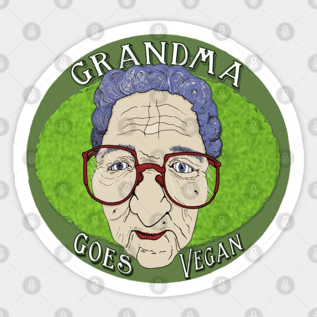 Grandma Goes Vegan Sticker by SvanO Design